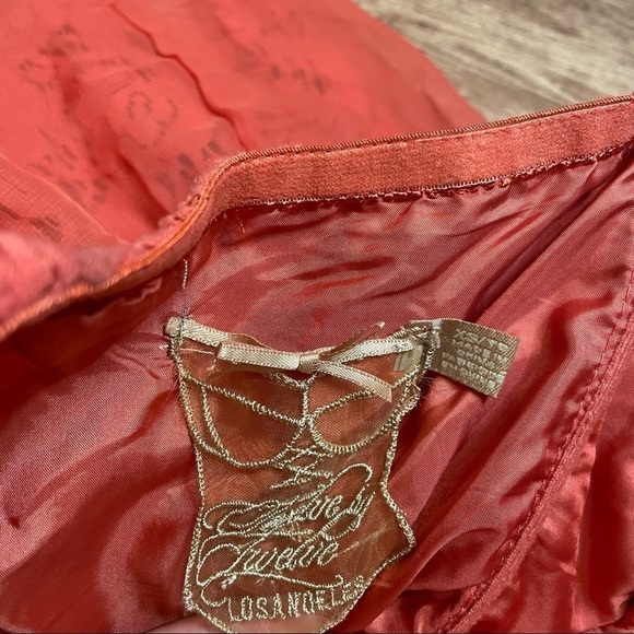 Twelve by Twelve Orange Lace Corset Style Blouse Size Extra Small - Picture 3 of 4